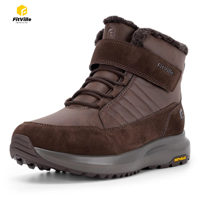 FitVille Mens Winter Boots Wid - Men'S Shoes Increase Height ulasan dan harga