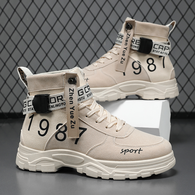 Men's Solid Color High-Top Fas - Men'S Shoes Hoka Sale ulasan dan harga