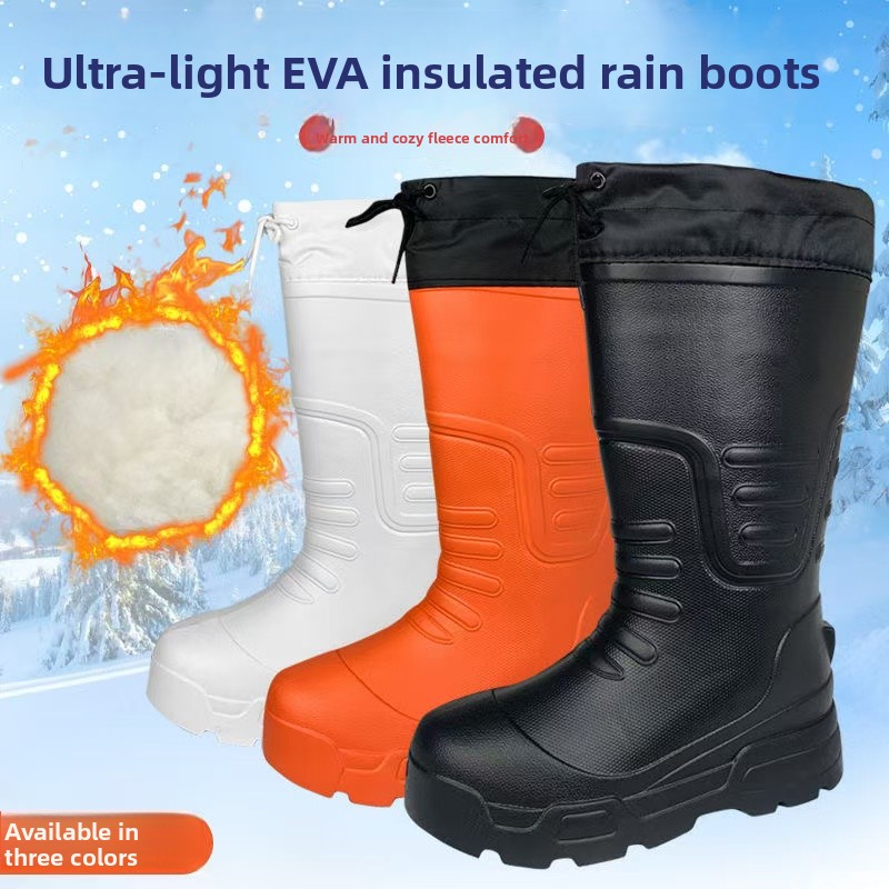 Thickened Cotton EVA Foam Rain - Men'S Shoes Water Resistant ulasan dan harga